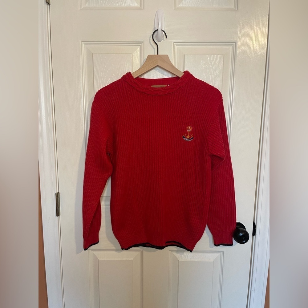 Ruff Hewn Vintage Chunky Mock Neck Red Sweater